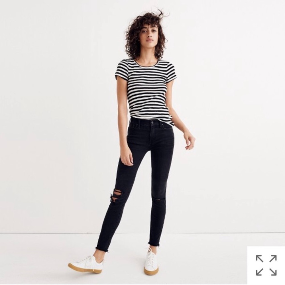 Madewell 9” High-Riser Skinny Skinny in Black Sea